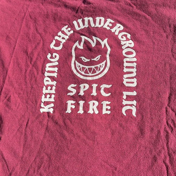 Spitfire Skateboard Wheel front & Back graphic tee “Keep the underground Lit” XL - Picture 4 of 7
